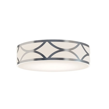 Afx Lake 24 in. LED Flush Mount - Painted Nickel LAKF24LAJUDNP